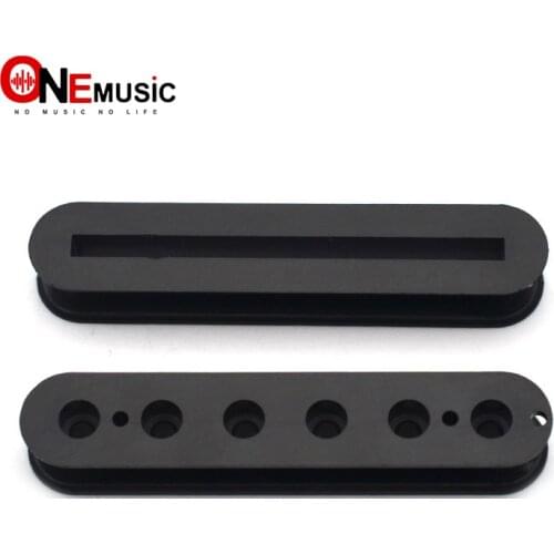 20PCS Mini Guitar Pickup Bobbin 65x12.3x9.8mm 6 Hole Screw Style/One line Style Guitar Bobbin Black