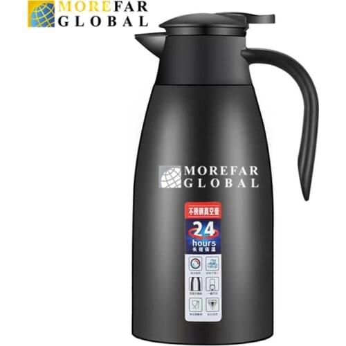 2L 304 Stainless Steel Vacuum 24h Insulated Pot Thermos European Style Coffee Pot Heat Preservation Household Gift