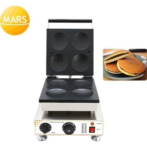 4 Holes Big Poffertjes Grill Machine 10cm Pancakes Maker Mini Pancake Dutch Poffertjes Waffle Maker Baker Machine 220v/110v