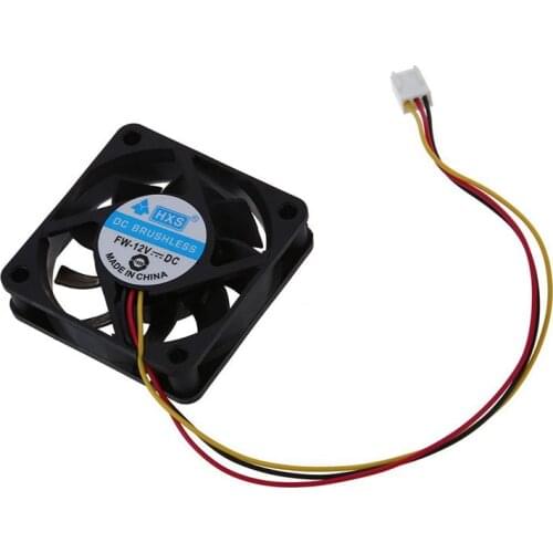 60mm x 60mm x 15mm 3 Pins Cooling Fan w Metal Finger Guards Support Dropshipping