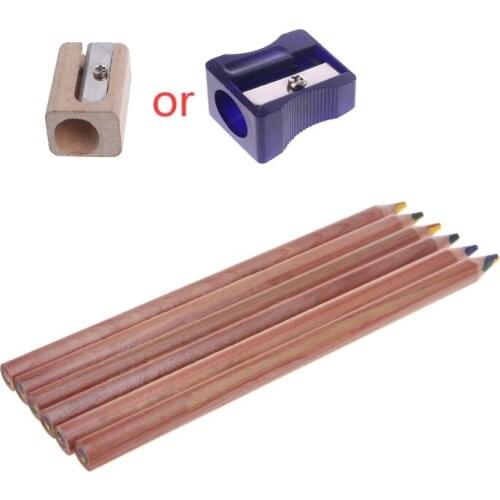 7Pcs Rainbow Jumbo Multicolor Pencil Natural Wood Pens Set Art Drawing Graffiti G88D