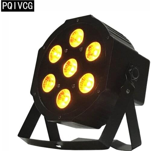 7x12w 6in1 led Par light RGBWA+UV 6in1 flat par led dmx512 disco lights professional stage dj equipment