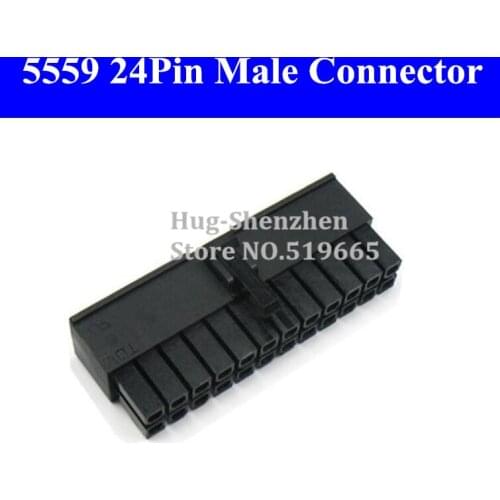 ATX/EPS Molex 4.2mm 5557 24pin 2*12pin male Power Connectors Housing plastic Automotive wiring connector