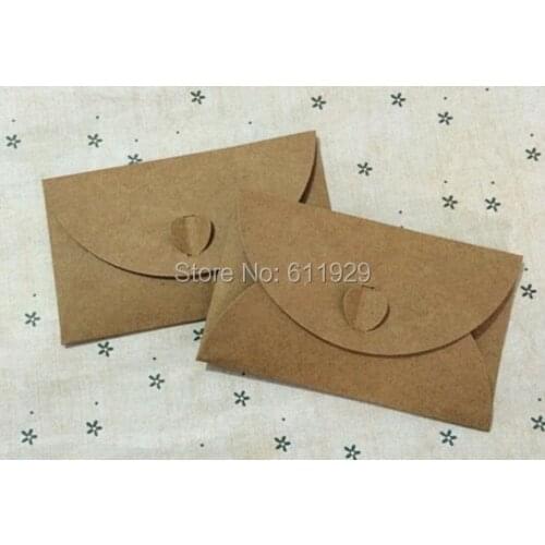 Free shipping blank kraft paper postcard envelope 60x99mm/retro invitation/gift packing box/card packing box/tags 100 pcs a lot