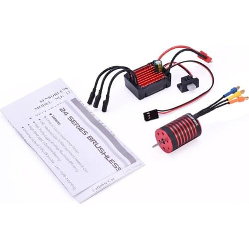 4800KV Brushless Motor and 25A ESC Combo Set 2s T plug RC Parts for 1/16 1/18 Waterproof for 1:16 1:18 RC Drift Racing Car