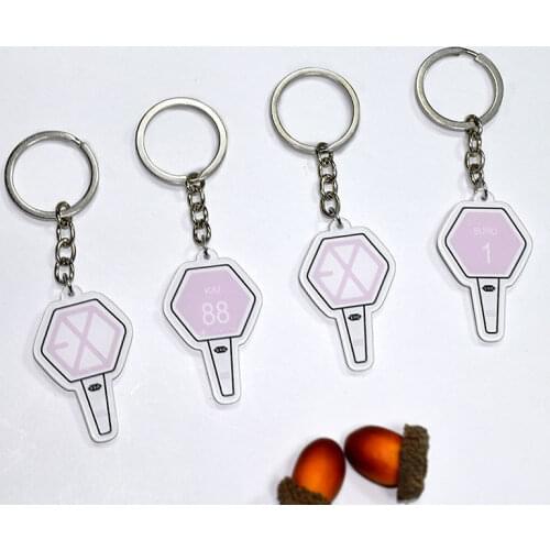 KPOP EXO Keyring THE WAR Key Chain XIUMIN CHEN KAI SEHUN CHANYEOL Keychain for EXO-L EXO Accessories Fans Gift