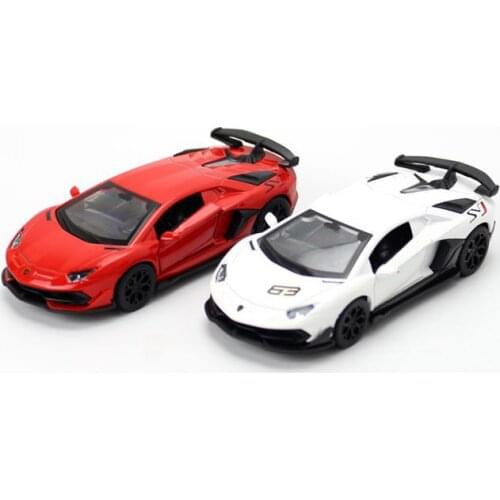 CAIPO 1:43 Aventador Svj 63 Alloy Pull back Toys Car Model Vehicles