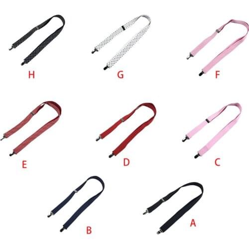 Toddler Kids Boys Girls Long Gloves Clips Adjustable Elastic Solid Color Polka Dot Metal Duckbill Mittens Clamp