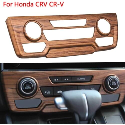For Honda CRV CR-V 2017-2019 Peach Wood Grain Center Console CD Panel Cover Trim Automotive Interior Sticker Accessories