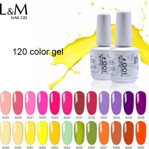 6pcs Gelatu Gel IDO Nail Gel Polish Nail Art Salon 108 Hot Sale Colors Gel Varnish Bright colors and colorful e