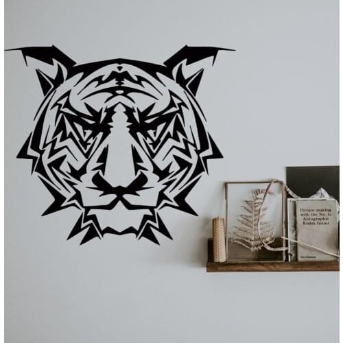 Predator Tribal Design Tiger Wall Sticker Decal Design Animals Sticker Home Kids Bed Room Decoration Removable A002589