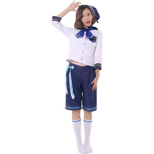 Ensemble Stars Navy Uniform Mashiro Tomoya Nito Mazuna Tenma Mitsuru Shino Hajime Cosplay Costume with hat 11