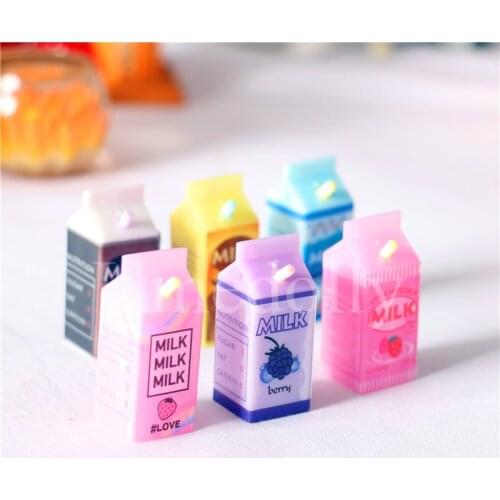 6PCS 1/12 Scale Dollhouse Miniature Mini Milk Pretend Play Kitchen Food for Doll Toy Accessories Toy