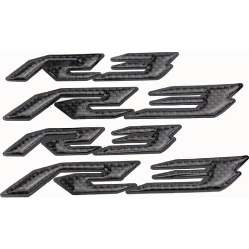 Kodaskin Motorcycle carbon fiber emblem sticker decals 3D raise for YAMAHA YZF R3 Accessories