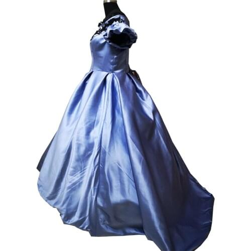 2020 New blue victorian Halloween Cosplay dress Colonial Georgian Renaissance Gothic Historical dress D-578