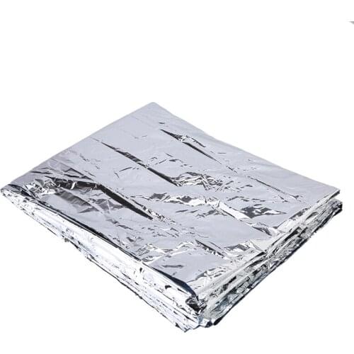 Outdoor Waterproof Emergency Survival Rescue Blanket Foil Thermal Space First Aid Sliver Rescue Curtain Military Blanket