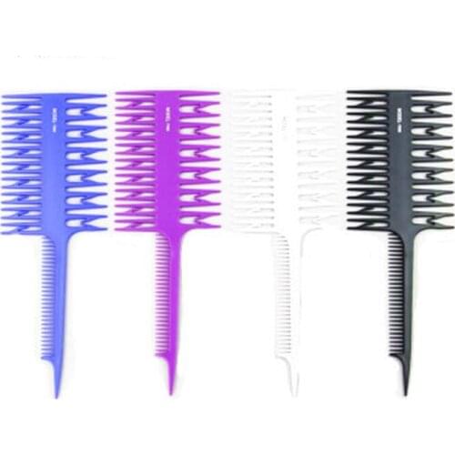 1pc Hot Unisex Big Tooth Comb Hair Dyeing Tool Highlighting Comb Brush Salon Pro Fish Bone Design Comb Hair Dyeing Sectioning
