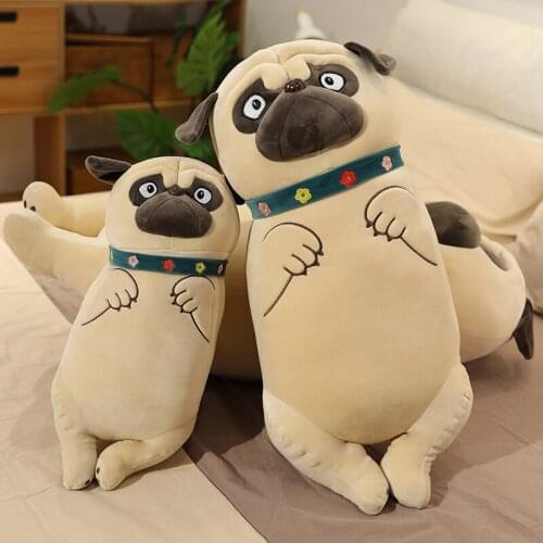 45-90CM New Shar-pei Dog Plush Lovely Toy Stuffed Animal Doll Simulation Cute Dog Puppy Kawaii Pillow Christmas Birthday Gift