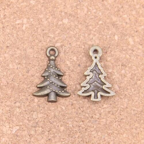 96pcs Charms Christmas tree 21x14mm Antique Pendants,Vintage Bronze Jewelry,DIY for bracelet necklace