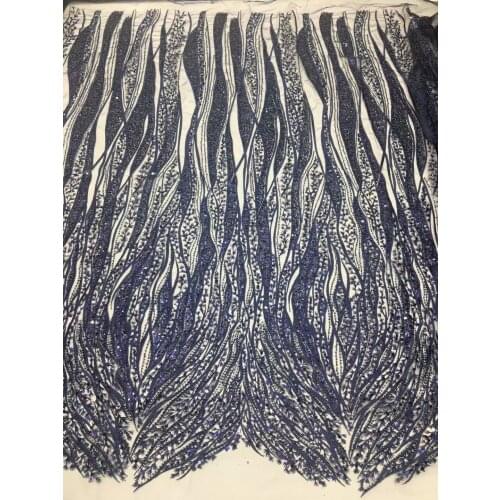 Latest French Embroidered Tulle Lace with beads and sequins Mesh Lace Fabric For Party Wedding Dress SYJ-468688 Top Quality