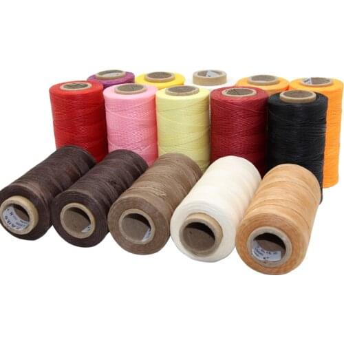 MIUSIE Durable 150D 250 Meters Leather Waxed Thread Cord for DIY Handicraft Tool Hand Stitching Thread Flat Waxed Sewing Line