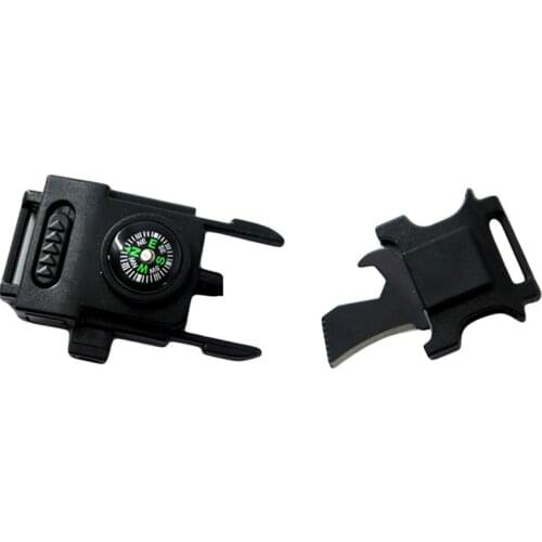 Survive Tools Survival Whistle Buckle Multifunction Paracord Bracelet buckle with LED Light