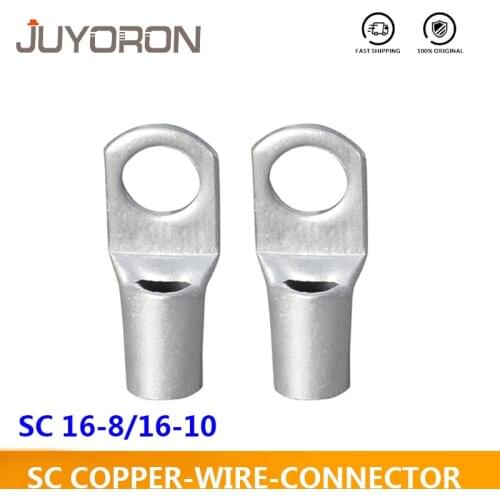 SC 16-8 16-10 SC Type Wire Nose Terminal SC16 Tinned Bare Copper Battery Block Lug Kit Connector Nose End Terminal Factory Derec
