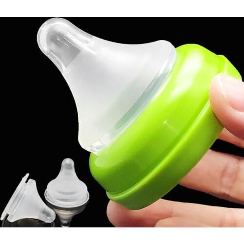 Silicone Gel Feeding Bottle Pacifier Wide Mouth Baby Nipple Infant Kids Teether Care Feeding Bottle Pacifier BPA Free