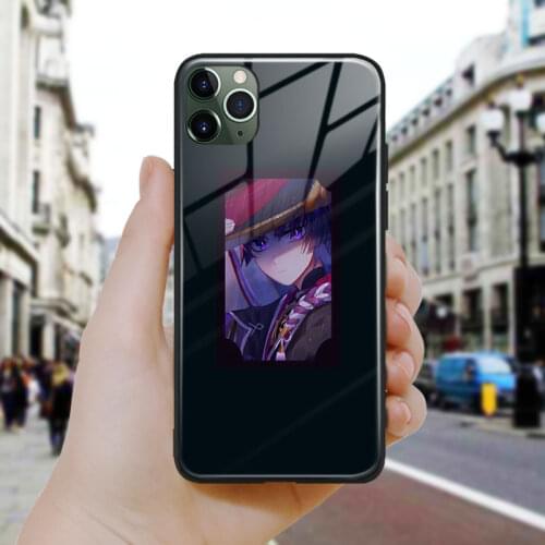 Scaramouche genshin impact game Silicone Glass Phone Case Cover Shell For iPhone SE 6 6s 7 8 Plus X XR XS 11 12 Mini Pro Max