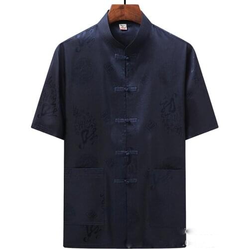 Chinese Traditional Clothes MenS Kung Fu Shirts Tops Tai Chi Chinese Tang Suit For Men Wing Chun Wushu Shaolin Uniform SL2986