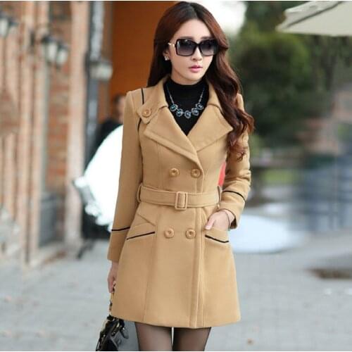 Spring New Women 'S Cashmere Coat Korean Style Fashion Designer Elegant Female Overcoat Mantle Cloak Kasmir Manteau Femme