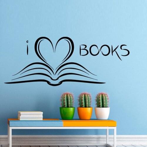 ZOOYOO Books Reading Room Library Decoration Wall Stickers Home Decor Living Room Bedroom Wall Decals Art Murals