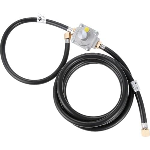 1set 10 Feet Low Propane Pressure Hose Conversion 5" Outlet Pressure Regulator Valve +Pipe Adapter 1/2" Male NPT To 3/8" Female