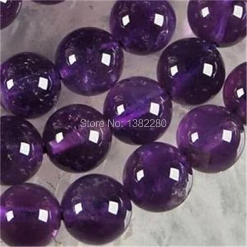 10mm Purple crystal chalcedony round loose beads 15'' fashion jewelry DIY handmade beads