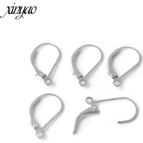 XINYAO 2pcs/Lot S925 Sterling Silver Ear Hook Ear Wires Length 16mm For Earrings Clasps Earring Hooks Jewelry Making