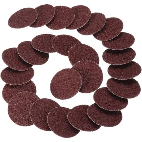 25pcs 2" 36 Grit Cleaning Conditioning Roll Lock Surface Sanding Discs Pad Polishing Sandpaper Disc