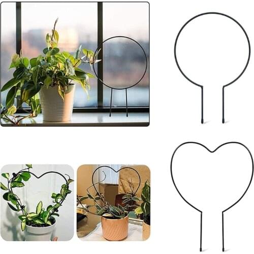 4 Pack Black Iron Garden Trellis for Climbing Plants Rust Free Vine Plant Metal Support Wire with Black Coating Decor