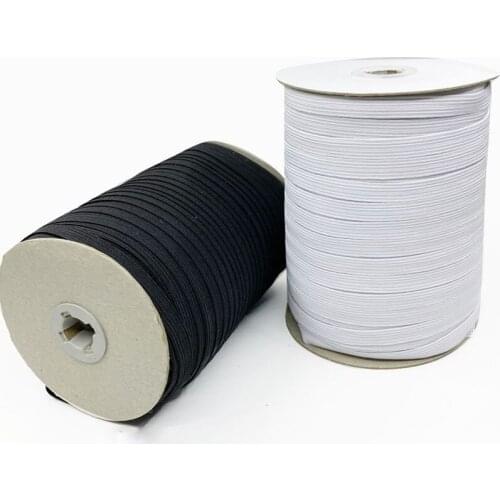 5 Meters/Pack 3/5/6/8/9/12/15mm White Black Elastic Band Spandex Belt Polyester Elastic Bands Sewing Clothes Garment Accessories