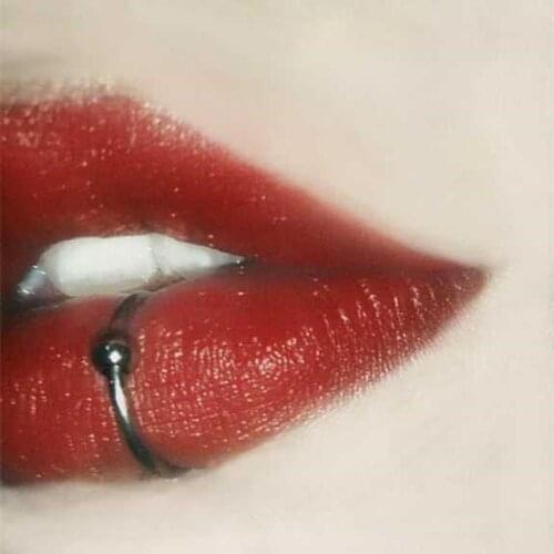 Lips Rings Women Medical Titanium Steel Nose Ring Fake Mouth Ring Septum Piercing Clip On Mouth Ring Fake Piercing Body Hoop