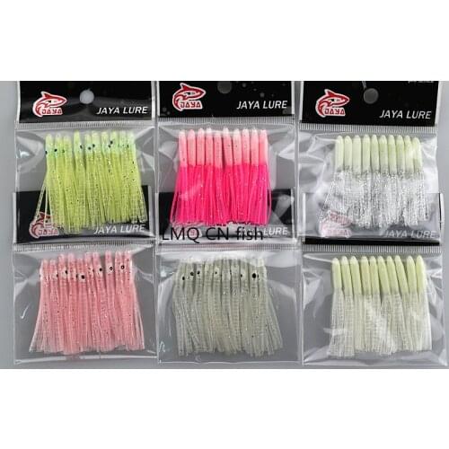 5cm Fishing Artifical Lures Luminous octopus skirt squid lure octopus Rig soft bait squid lures
