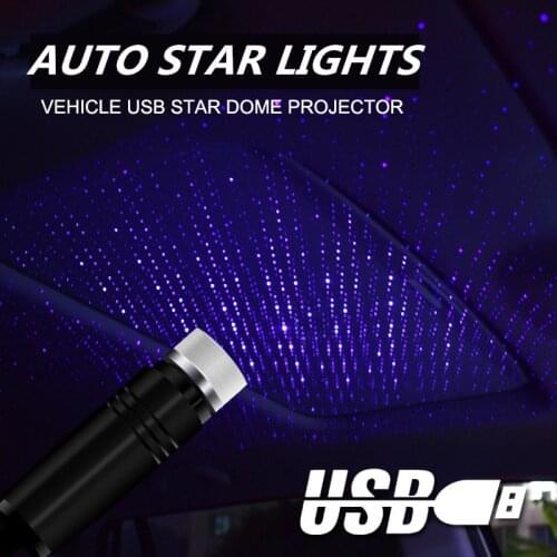 Car LED Roof Star Night Light Projector Atmosphere Galaxy Lamp USB Decorative Lamp Adjustable Multiple Lighting Effects