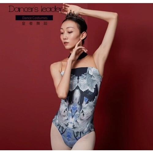 Ballet Dance Leotard Women Mesh Splicing Sleeveless Gymnastics Unitard Figure Skating Dress Ballet Performance Clothes