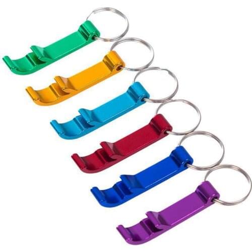1pc Portable Beer Bottle Opener Keychain Mini Pocket Aluminum Alloy Beverage Beer Bottle Opener Wedding Party Favor Gifts