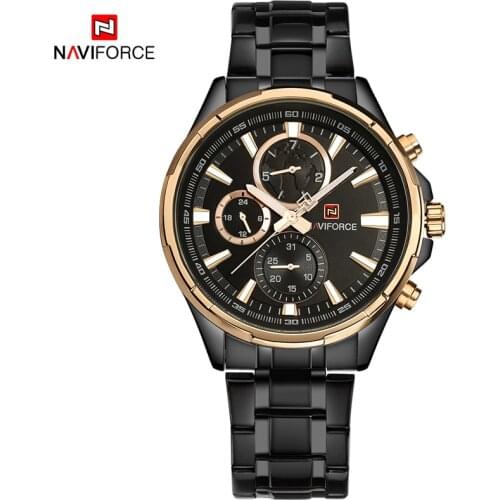 NAVIFORCE New Men Watch Date Week Sport Mens Watches Top Brand Luxury Military Business Stainless Steel Quartz Male Clock Gift 9