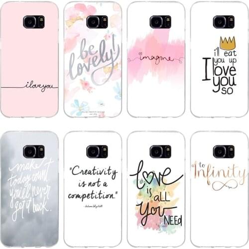 58H Proverb Phrase Motto Soft TPU Silicone Cover Case for samsung Galaxy s6 s6 s7 edge s8 s9 plus case
