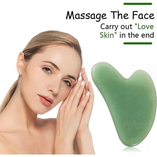Jade Gua Sha Board Finger Heart-shaped Gua Sha Tool Face Eye Whole Body Universal Scraping Piece Personal Heathy Massage Tools