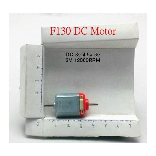 F130 DC Motor DC 3v 4.5v 6v Dual output Shaft 45MM motor 3V 12000RPM DIY Toys Fan Car model small motor