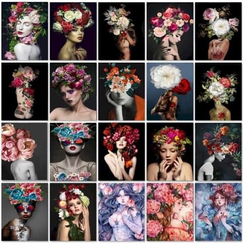 GATYZTORY Paint By Number For Adults Women Portrait Pictures By Numbers Kits Coloring Numbers On Canvas Art Gift Home Decor