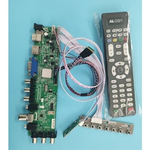 Kit For BT140GW03 V.1/BT140GW03 V.A 40pin controller board digital VGA LED HDMI WLED TV LVDS USB AV Signal 1366X768 DVB-T remote