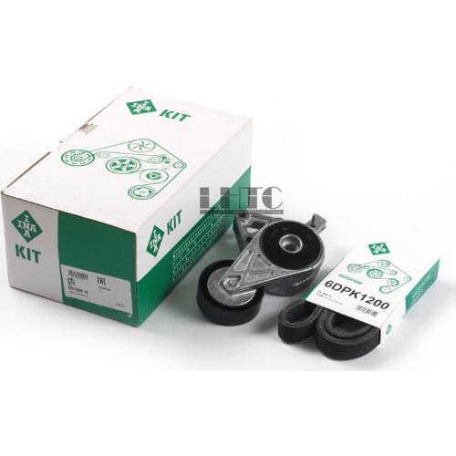 INA V-Ribbed Belt Tensioner Kit Set For VW Jetta Golf Bora Beetle Audi TT 1.8L 1.8T DOHC 20V 2.0L SOHC